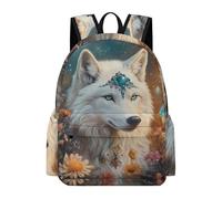 TPISLI Mochila Escolar para Niña Niño, Bolsas Lobo Estampado de Primaria Infantil Mochila Colegio Chicas con Animal Wolve Motif, Mochilas Tipo Casual para Niñas Escuela Y Viajar