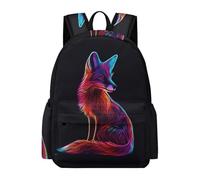 TPISLI Mochila Escolar para Niñas 9-13 Años Mochila Fox Pattern Infantil Ligera Mochilas Colegio Primaria Chica con Animal Motif Navidad/Vuelta Al Cole/Cumpleaños