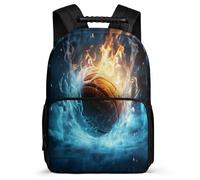 TPISLI Mochila Escolar Para Niñas De Primaria, Mochilas Baloncesto de Fuego Infantil Casual, Mochila Colegio Elegante Para Chicas Adolescentes De 8 A 16 Años Con Baloncesto