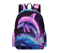 TPISLI Mochila Escolar para Niñas de Primaria, Mochilas Colegio Dolphin Ligera Y Linda Niños de 8 A 12 Años, Mochila Casual con Sea Creature para Chica, Ideal Escuela O Viajes