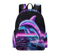 TPISLI Mochila Escolar para Niñas de Primaria, Mochilas Colegio Dolphin Motif Ligera Y Linda Niños de 8 A 12 Años, Mochila Casual con Sea Creature para Chica, Ideal Escuela O Viajes