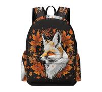 TPISLI Mochila Escolar para Niñas de Primaria, Mochilas Colegio Fox Print Ligera Y Linda Niños de 8 A 12 Años, Mochila Casual con Animal Design para Chica, Ideal Escuela O Viajes