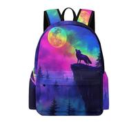 TPISLI Mochila Escolar para Niñas de Primaria, Mochilas Colegio Lobo Ligera Y Linda Niños de 8 A 12 Años, Mochila Casual con Animal Wolve para Chica, Ideal Escuela O Viajes
