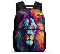 TPISLI Mochila Escolar Para Niñas De Primaria, Mochilas León Infantil Casual, Mochila Colegio Elegante Para Chicas Adolescentes De 8 A 16 Años Con Animal Rey