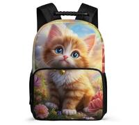 TPISLI Mochila Escolar Patrón de Bonito Gato para Estudiantes Cursos 1-3, Mochila Animal Gatito Infantil Ligera, School Bag, Espalda Acolchada, Asa Reforzada, Escuela Diario