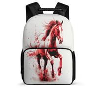 TPISLI Mochila Escolar Patrón de Caballo para Estudiantes 8-12 Años, Mochila Animal Infantil Colegio Primaria, School Bag, Tejido 1680D, Detalles de Fieltro, Colegio Viaje