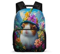 TPISLI Mochila Escolar Patrón de Conejillo de Indias Cerdo para Niños Primaria, Mochila Bonito Animal 6-11 Años, Backpack, Espalda Acolchada, Asa Reforzada, Escuela Diario
