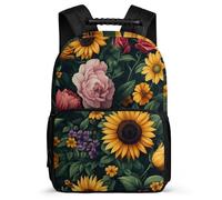TPISLI Mochila Escolar Patrón de Flores para Niños Niñas Colegio, Mochila Motivo de Planta Infantil Ligera, Daypack, Primaria Viaje, Cómoda para Libros Cuadernos