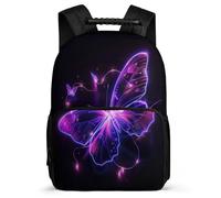 TPISLI Mochila Escolar Patrón de Mariposa para Niño Niña Primaria, Mochila Mariposa 8-12 Años, School Bag, Primaria Viaje, Cómoda para Libros Cuadernos