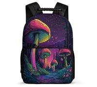 TPISLI Mochila Escolar Patrón de Seta Primaria para Niño Niña, Mochila Infantil Tema de Planta Ligera, School Bag, Resistente, Bolsillos Laterales, Viaje Uso Diario
