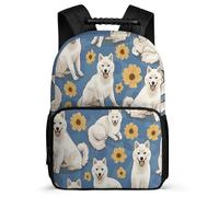 TPISLI Mochila Escolar Patrón de Shiba Inu Perro para Niñas 6-10 Años, Mochila Bonito Cachorro Infantil Colegio Primaria, Bookbag, Tejido 1680D, Detalles de Fieltro, Colegio Viaje
