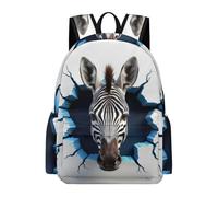 TPISLI Mochila Escolar Patrón de Zebra Niña Secundaria Mochila Motivo de Animal 3D para Escolares Secundaria School Bag Ligera Resistente Excursión Colegio Viaje Outdoor