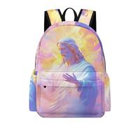 TPISLI Mochila Escolar Patrón Jesús para Niñas y Niños 11-15 Años Mochila Jesús Cristiano para Estudiantes Mochilas Escolares Resistentes, School Bag para Viaje y Actividades al Aire Libre