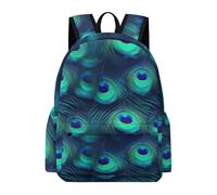 TPISLI Mochila Escolar Pavo Real 1º-3º Curso Niño y Niña Mochila Colegio Tema Animal 7-11 Años Mochila de Gran Capacidad, School Bag para Viaje Paseo y Uso Diario y Excursión
