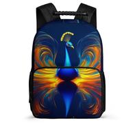 TPISLI Mochila Escolar Pavo Real para Niños Niñas Primaria, Mochila Tema Animal 6-11 Años, Daypack, Espalda Acolchada, Asa Reforzada, Escuela Diario