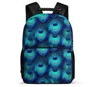 TPISLI Mochila Escolar Peacock Illustration Estudiantes 7-11 Años Mochila Escolar Animal Diseño Cursos 3-5 Backpack, Resistente Ligera Asa Reforzada Ocio Actividades