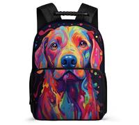 TPISLI Mochila Escolar Perro para Chicos Chicas Cursos 1-3 Mochila Escolar Cachorro Animal 5-10 Años Bookbag, Detalles de Fieltro Bolsillos Laterales Excursiones Cortas