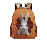 TPISLI Mochila Escolar Rabbit 3D Estampado Niño Mochila Colegio Niña de Animal Bunny Motif para Instituto Y Secundaria Ligera, Mochilas Adolescentes Chicas para Viaje