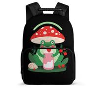 TPISLI Mochila Escolar Rana Motivo para Niños Niñas Cursos 1-3 Mochila Infantil Small Animal 8-12 Años School Bag, Asa Reforzada Bolsillos Laterales Regalo Cumpleaños