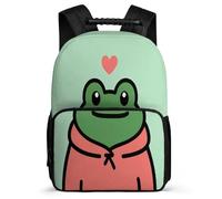 TPISLI Mochila Escolar Rana para Niño Niña 6-11 Años Mochila Colegio Small Animal Escuela Primaria Bookbag, Bolsillos Laterales Asa Reforzada Excursiones Cortas