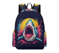 TPISLI Mochila Escolar Shark Print Niño de Primaria, Mochila con Sea Creature Colegio para Niñas de 8 A 12 Años, Mochilas Casual para Niños Viajes