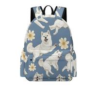 TPISLI Mochila Escolar Shiba Inu Dog Motif- Niña Primaria, Mochila para Niñas Kawaii con Cute Puppy Pattern de 6 A 12 Años, Mochilas Escolares Chica E Ligera