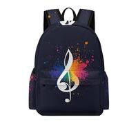 TPISLI Mochila Escolar Símbolos Musicales 2º Curso para Niñas y Niños Mochila Colegio Amante de la Música 9-12 Años Mochilas Escolares Resistentes, School Bag para Paseo y Actividades al Aire Libre