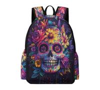 TPISLI Mochila Escolar Skeleton Pattern Niño Primaria, Mochila para Niñas con Skull Print 6 A 10 Años, Mochilas Escolares Chica E Ligera