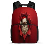 TPISLI Mochila Escolar Tema de Navidad para Niña Niño 6-11 Años, Mochila Papá Noel Infantil Colegio Primaria, Backpack, Resistente, Bolsillos Laterales, Viaje Uso Diario