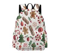 TPISLI Mochila Escolar Tema Navidad 1º-3º Curso Niño y Niña Mochila Colegio Motivo Árbol de Navidad 7-11 Años Mochila de Gran Capacidad, School Bag para Viaje Paseo y Uso Diario y Excursión