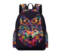 TPISLI Mochila Escolar Wolve Motif Niño, Mochilas Primaria Escolares Transpirable para Infantil Niños de 8 10 12 Años, Kawaii Mochila Chicos Colegio con Animal Lobo Pattern