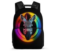 TPISLI Mochila Escolar Zebra Kawaii Para Niños Y Niñas, Mochilas Escolares 8 11 13 Años Adolescentes, Mochila Colores Neón Para Niños Y Niñas
