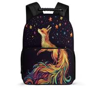 TPISLI Mochila Escolar Zorro Cursos 3-5 para Chicos Chicas Mochila Infantil Vida Marina 7-11 Años Bookbag, Tejido 1680D Bolsillos Laterales Regalo Cumpleaños