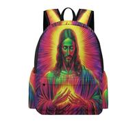 TPISLI Mochila Escolares Jesús Christian Illustration Niño, Mochilas Colegio Grandes Ligera para Niñas de 8 A 14 Años, Mochila Jesús Informal Adolescente Chica para Viajar