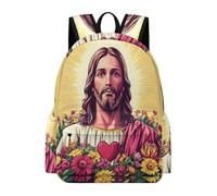 TPISLI Mochila Escolares Jesús Christian Print Niño, Mochilas Colegio Grandes Ligera para Niñas de 8 A 14 Años, Mochila Jesús Motif Informal Adolescente Chica para Viajar