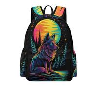 TPISLI Mochila Escolares Lobo Niño, Mochilas Colegio Grandes Ligera para Niñas de 8 A 14 Años, Mochila Animal Wolve Design Informal Adolescente Chica para Viajar