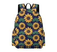 TPISLI Mochila Escolares Sunflowers Niño, Mochilas Colegio Grandes Ligera para Niñas de 8 A 14 Años, Mochila Plant 3D Estampado Informal Adolescente Chica para Viajar