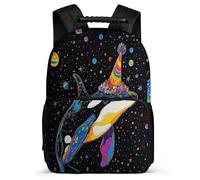 TPISLI Mochila Estampado de Kawaii Ballena Niños Cursos 2-4, Mochila Escolar Criatura Marina Infantil Colegio, Backpack, Resistente, Bolsillos Laterales, Viaje Uso Diario