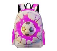 TPISLI Mochila Football 3D Estampado Escolar para Niñas Adolescentes, Mochila Colegio Chicas, Mochilas Escolares Casual Football Lover, Apta para Carro 7-14 Años