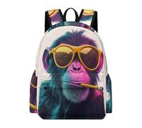 TPISLI Mochila Funny Orangutan Print Infantil, Mochilas Escolares para Niñas Primaria de 2º A 5º, Mochila Colegio Chicas Ligera Y Bonita con Animal, Mochilas Informal para Niños 8 A 12 Años