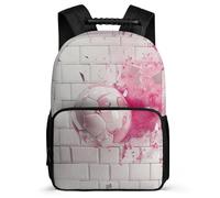 TPISLI Mochila Fútbol Rosa Infantil Niño 10-15 Años Mochila Escolar Niña Y Adolescente Mochilas De Viaje Con Balón de Fútbol Cintas Ajustables