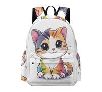TPISLI Mochila Gato Escolar Para Niña, Mochilas Niñas 6 8 10 12 Chicos, Mochila Colegio Niños De Viaje Con Lindo Gatito Animal, 30 X 15 X 42 Cm