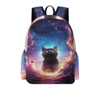 TPISLI Mochila Gato Galaxia Para Niños,Mochilas Escolares Juveniles,Material Escolar Para Niños,Mochila Gatito Para Colegio Viajes,Regalos Para Niños Niñas Y Adolescentes 6-16 Años