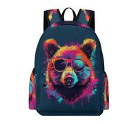 TPISLI Mochila Genial Oso para Niños y Niñas Clase 2 Mochila Colegio Animal Oso 7 Años Daypack, Backpack Duradera para Escuela, Viaje y Uso Diario Actividades Diarias Salidas Escolares