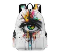 TPISLI Mochila Graffiti Eye Art Instituto para Adolescentes Chico, Mochilas Escolares Juveniles 9 A 13 Años con Colourful Abstract, Mochilas Niña para Viagem, Diário, Escolar