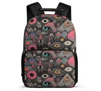 TPISLI Mochila Graffiti Ojo Arte para Niños 5-10 Años, Mochila Colegio Colorido Escolar Ligera, Backpack, Primaria Viaje, Cómoda para Libros Cuadernos