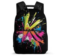 TPISLI Mochila Graffiti para Chicos Chicas Primaria Mochila Colourful 7-12 Años Backpack, Detalles de Fieltro Bolsillos Laterales Navidad Escuela