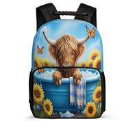 TPISLI Mochila Highland Vaca para Estudiantes Cursos 3-5 Mochila Infantil Calf 7-11 Años School Bag, Tejido 1680D Resistente Ligera Excursiones Cortas
