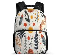 TPISLI Mochila Hojas Foliage Cursos 2-4 para Niñas Mochila Infantil Tropical Planta 5-10 Años School Bag, Detalles de Fieltro Asa Reforzada Ocio Actividades