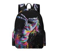TPISLI Mochila Horse Illustration Escolar Adolescente Ligera, Mochila Animal Design Instituto para Juveniles 10 A 15 Años, Mochilas Escolares para Viagem & Escola